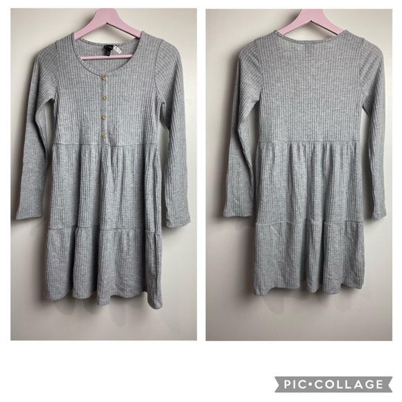 art class Other - Art Class casual soft gray dress, waffle texture